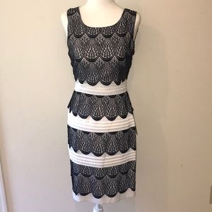 NWT BCBG Maxazria Lace Scalloped Dress - Size 4
